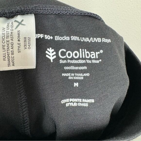 Coolibar Cove Ponte Pants Black Stretch UPF 50+ Women’s Size Medium - Picture 4 of 7